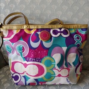 Used and worn Coach Tote